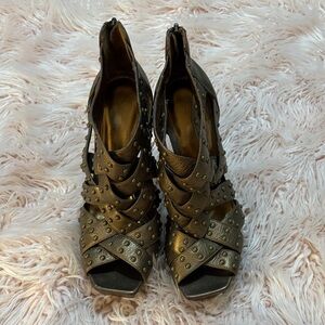 Jessica Simpson Metallic Studded Heels